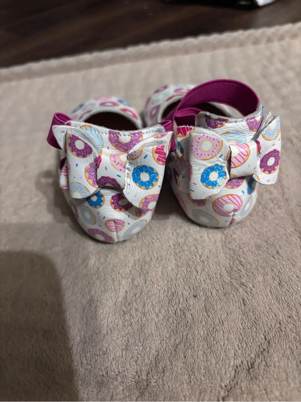2 Pair-Monkey Feet Slip-On Shoes- Leopard and Donut Designs- EUC